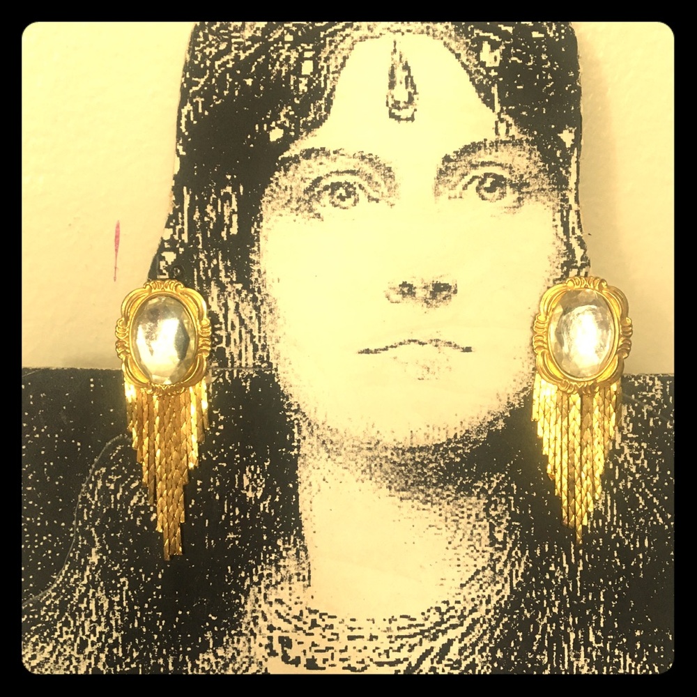 So 80’s Deadstock Vintage Gold Fringe Statemett